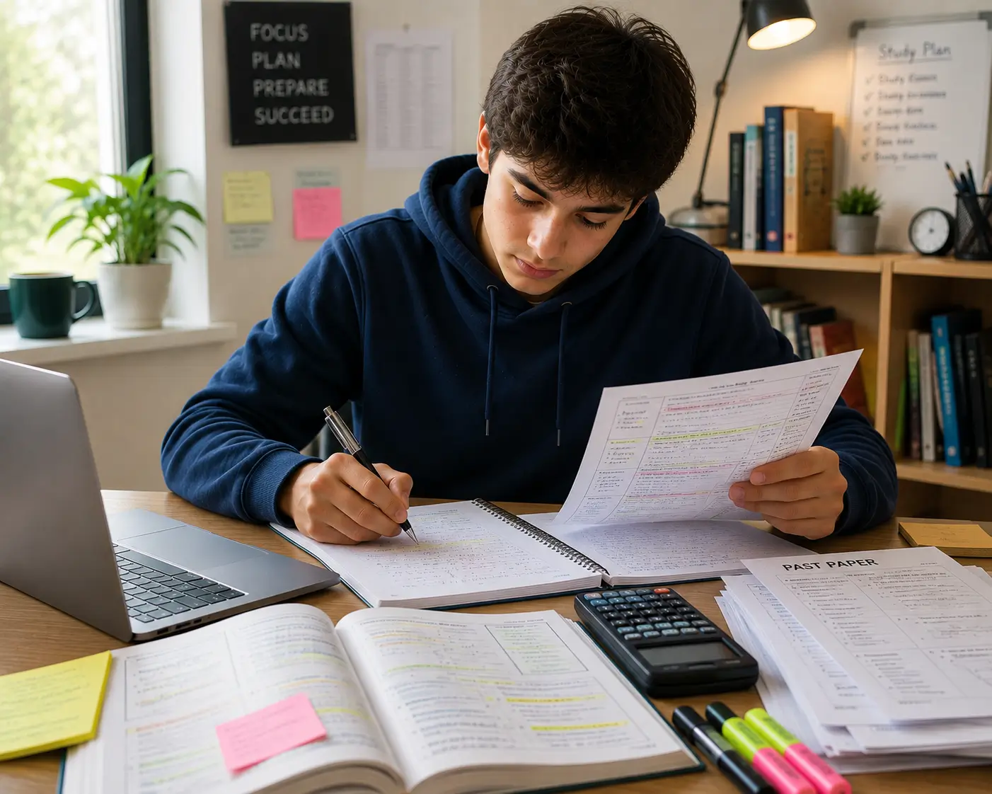 IGCSE student preparing for exams