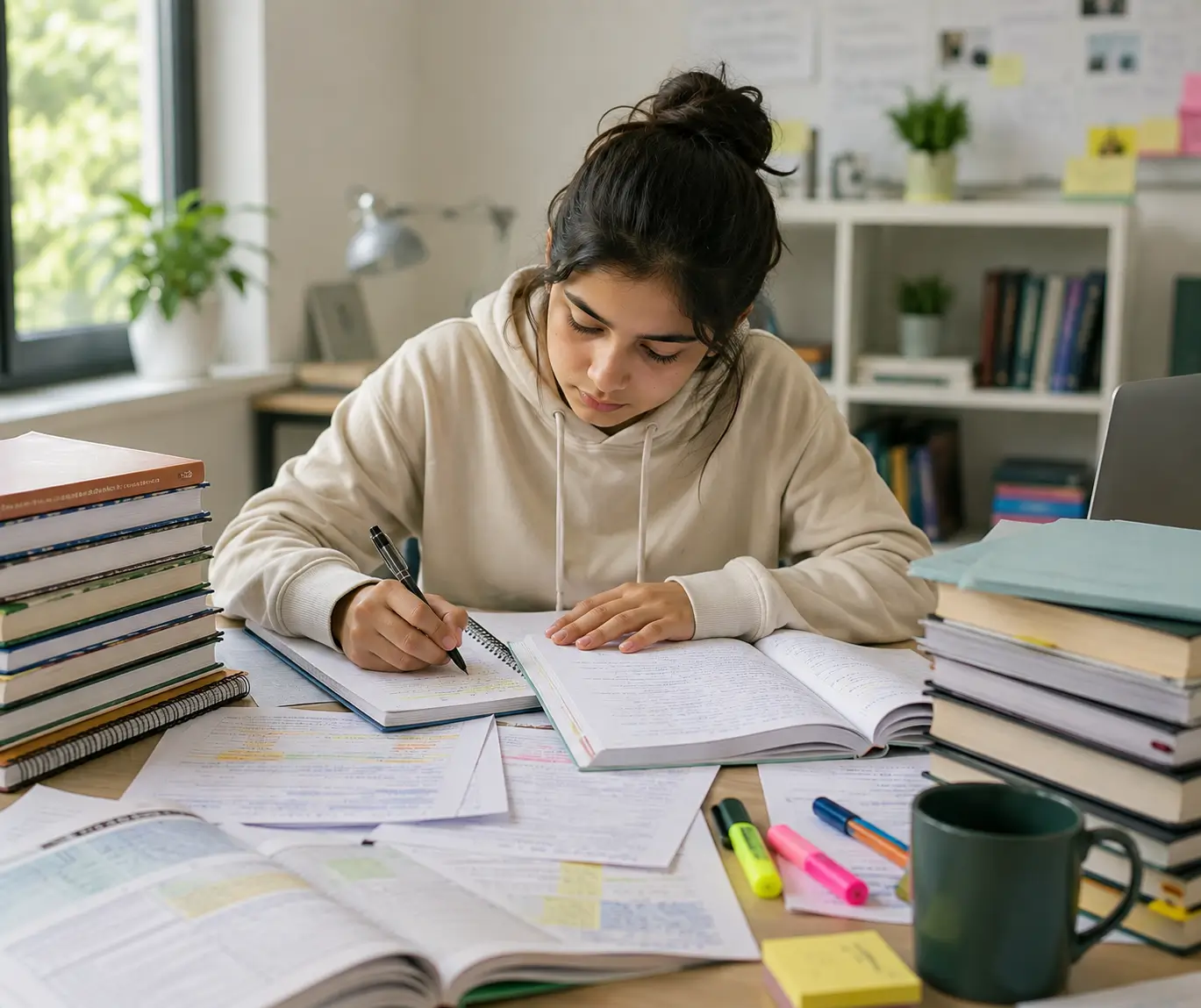 IGCSE student studying